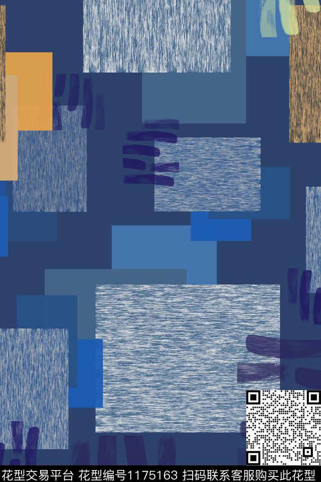 几何精致几何男装休闲花卉数码印花华亿平台下载（图片编号: 1175163） - 瓦栏（Walan）