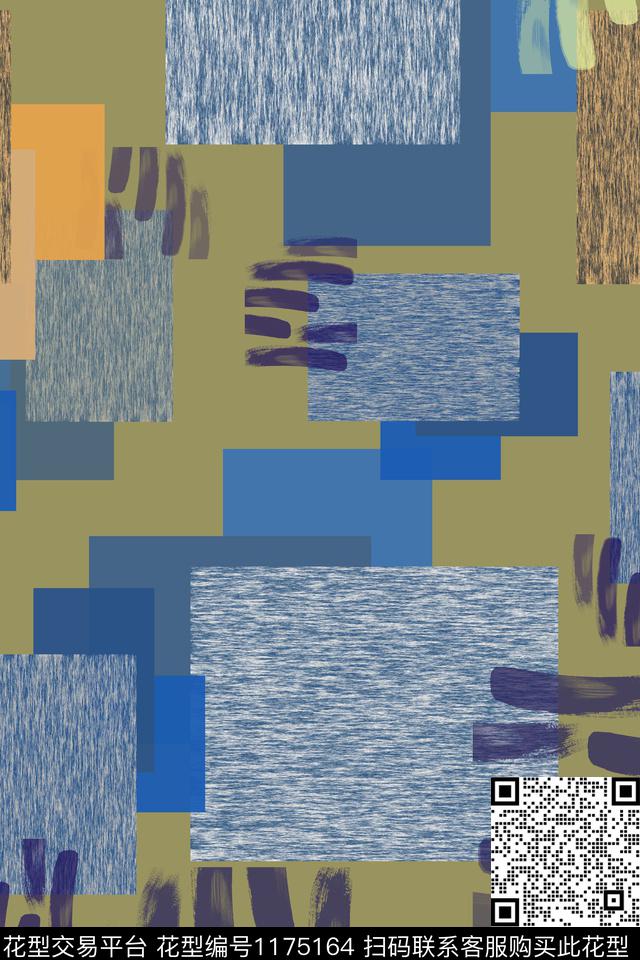 几何精致几何男装休闲花卉数码印花华亿平台下载（图片编号: 1175164） - 瓦栏（Walan）