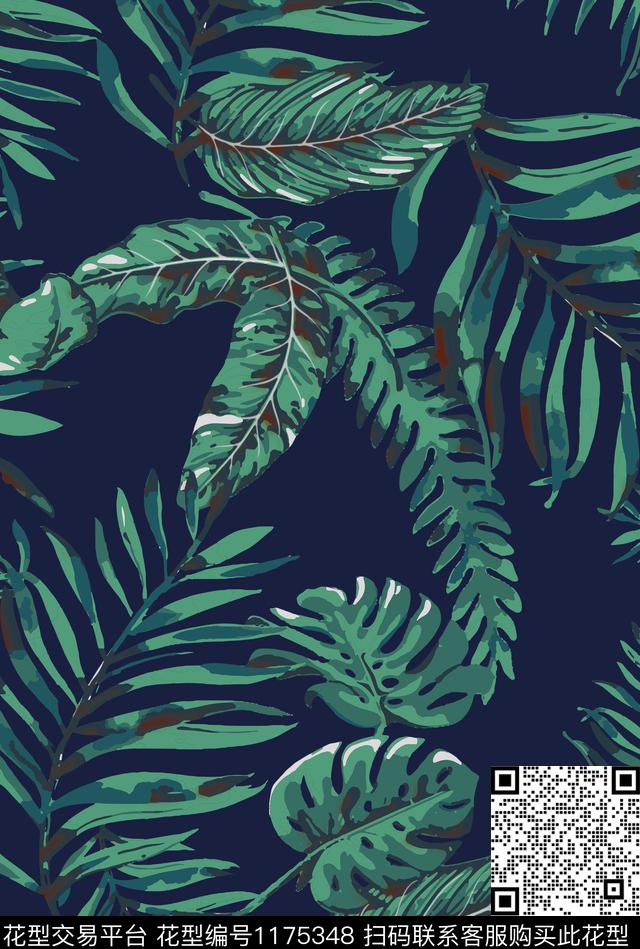 数码华亿平台水彩热带华亿平台数码印花华亿平台下载（图片编号: 1175348） - 瓦栏（Walan）