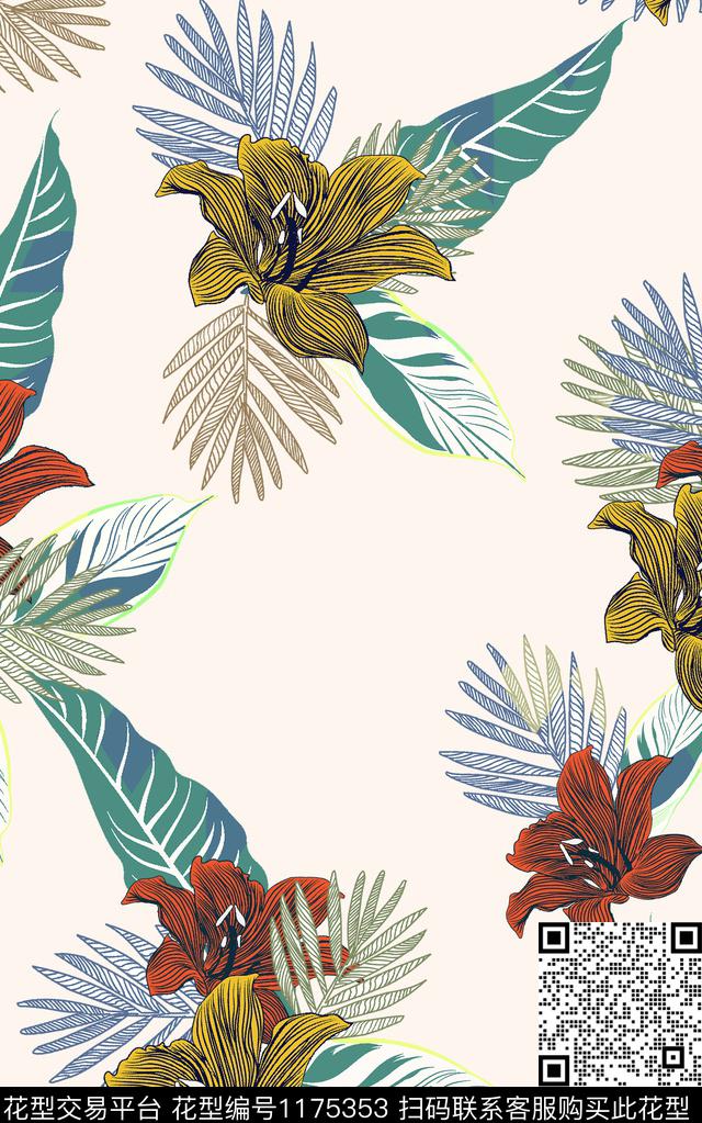 花卉印花小碎花数码印花华亿平台下载（图片编号: 1175353） - 瓦栏（Walan）
