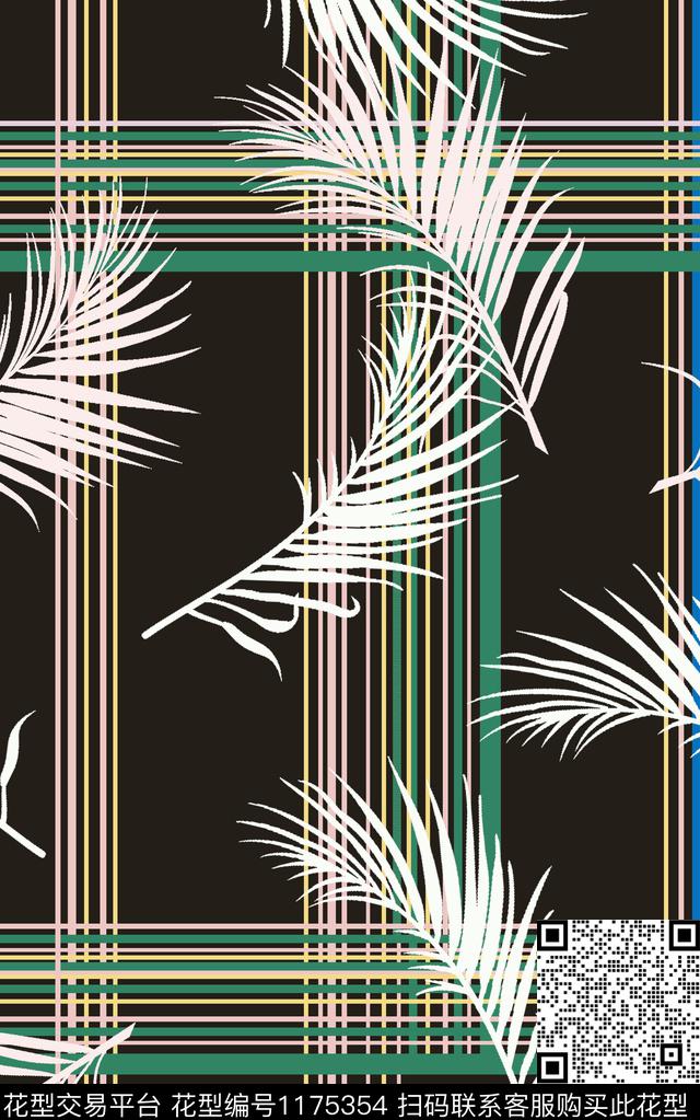 男装几何花卉数码印花华亿平台下载（图片编号: 1175354） - 瓦栏（Walan）