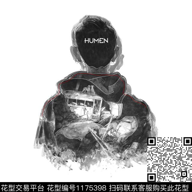 字母男装定位花传统印花华亿平台下载（图片编号: 1175398） - 瓦栏（Walan）