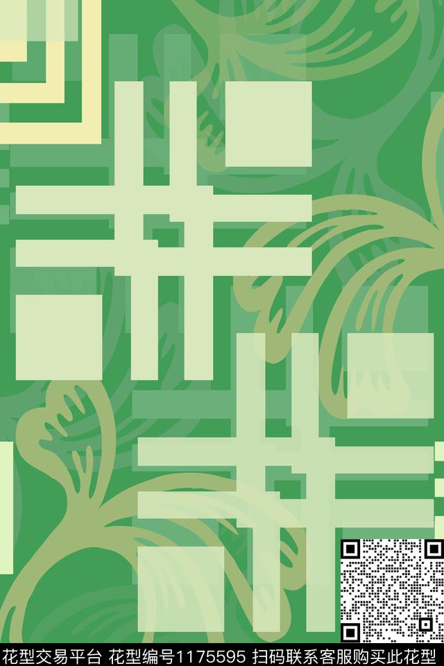 几何风俗画精致几何数码印花华亿平台下载（图片编号: 1175595） - 瓦栏（Walan）