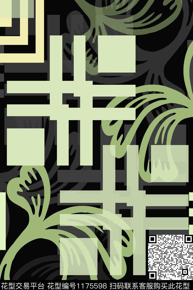 几何风俗画精致几何数码印花华亿平台下载（图片编号: 1175598） - 瓦栏（Walan）