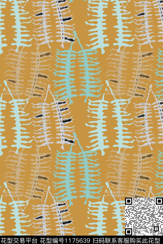 趣味风俗画鱼儿自在飘传统印花华亿平台下载（图片编号: 1175639） - 瓦栏（Walan）