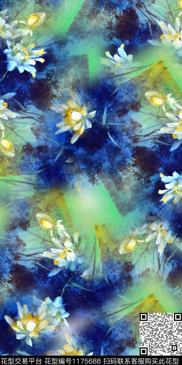 数码华亿平台女装花卉数码印花华亿平台下载（图片编号: 1175688） - 瓦栏（Walan）