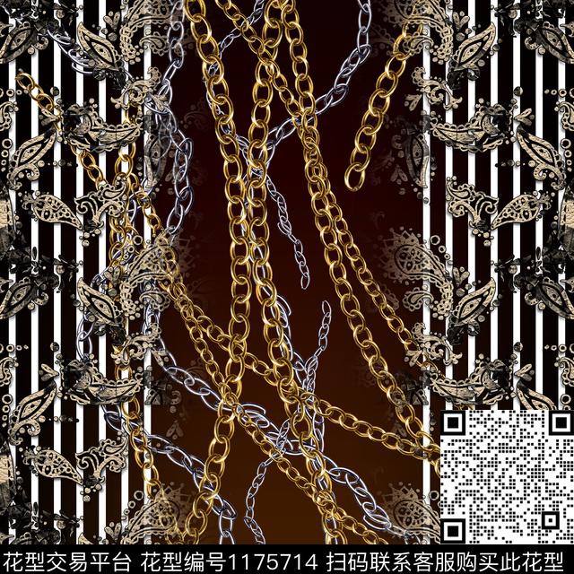 宫廷风底纹圍巾数码印花华亿平台下载（图片编号: 1175714） - 瓦栏（Walan）