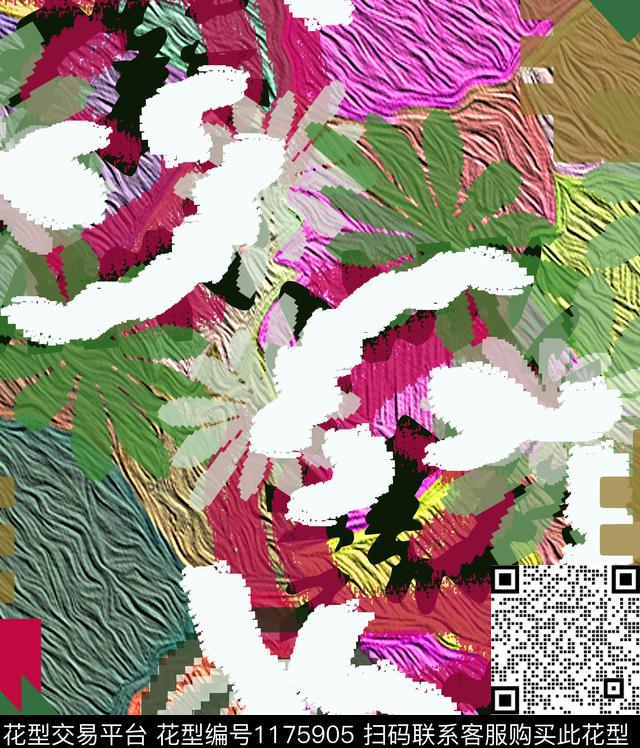 几何抽象格子数码印花华亿平台下载（图片编号: 1175905） - 瓦栏（Walan）