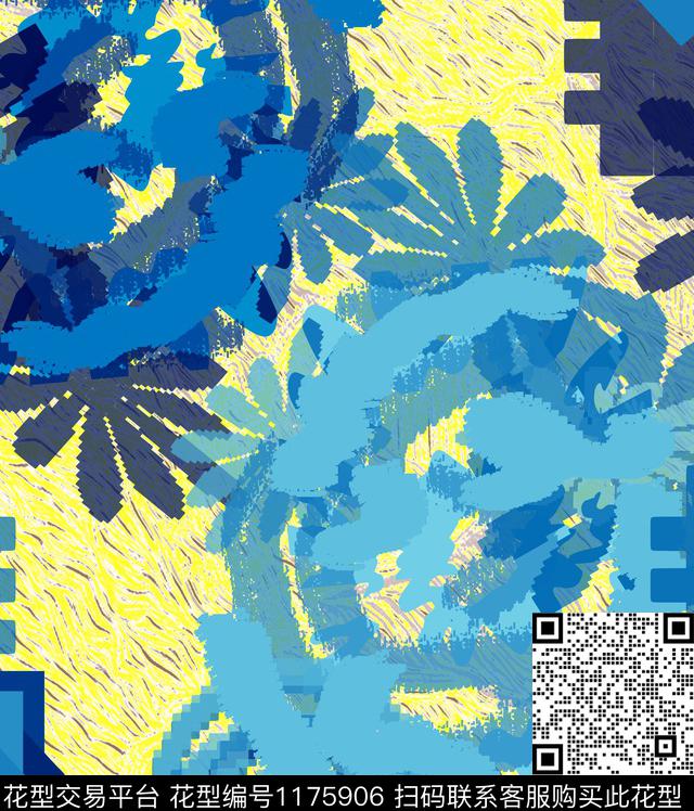 几何抽象格子数码印花华亿平台下载（图片编号: 1175906） - 瓦栏（Walan）