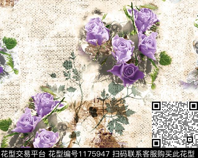 数码华亿平台女装花卉数码印花华亿平台下载（图片编号: 1175947） - 瓦栏（Walan）