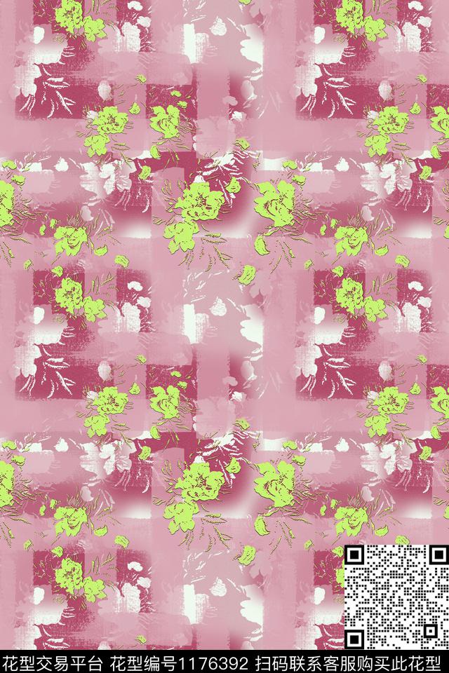 植物乡村生活手绘线条笔触数码印花华亿平台下载（图片编号: 1176392） - 瓦栏（Walan）