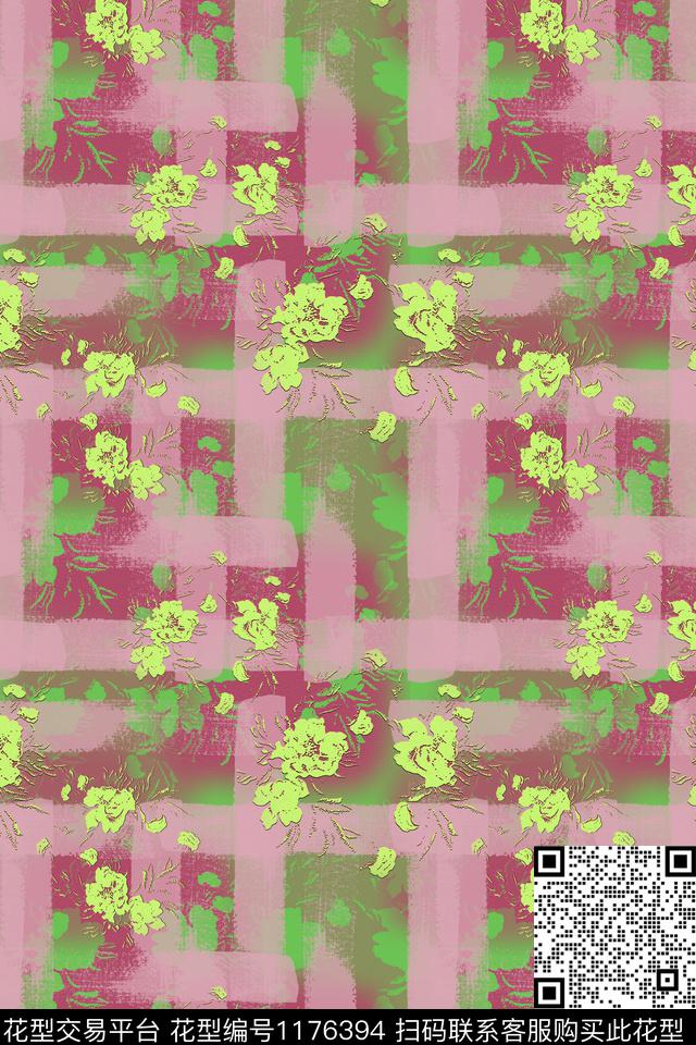 植物乡村生活手绘线条笔触数码印花华亿平台下载（图片编号: 1176394） - 瓦栏（Walan）