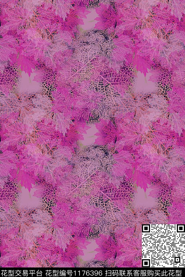 植物乡村生活手绘线条笔触数码印花华亿平台下载（图片编号: 1176396） - 瓦栏（Walan）