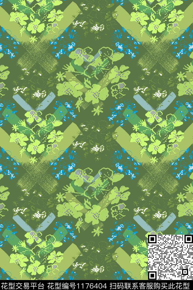 植物乡村生活手绘线条笔触数码印花华亿平台下载（图片编号: 1176404） - 瓦栏（Walan）