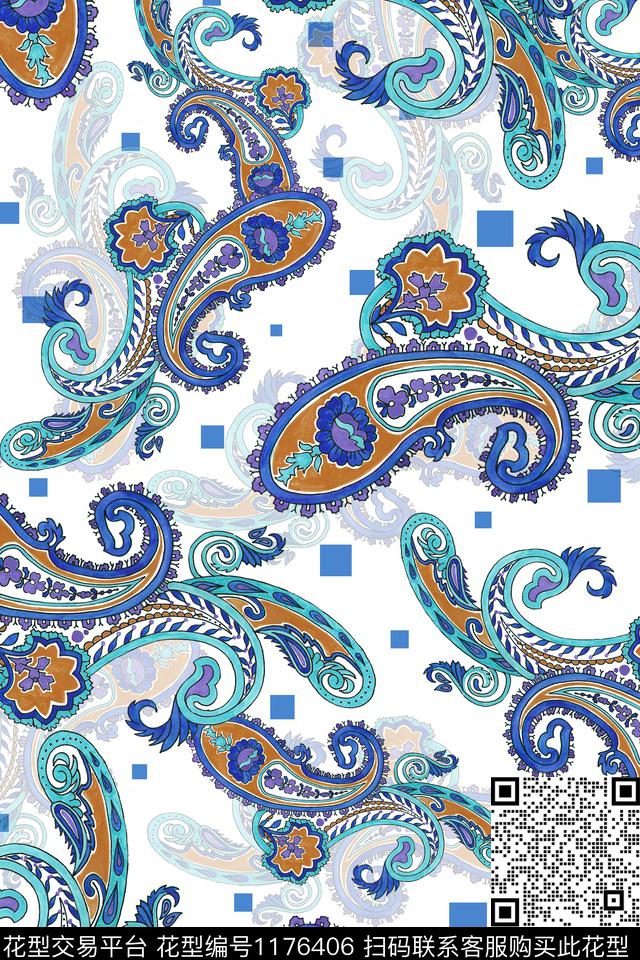 数码华亿平台民族风美国风数码印花华亿平台下载（图片编号: 1176406） - 瓦栏（Walan）