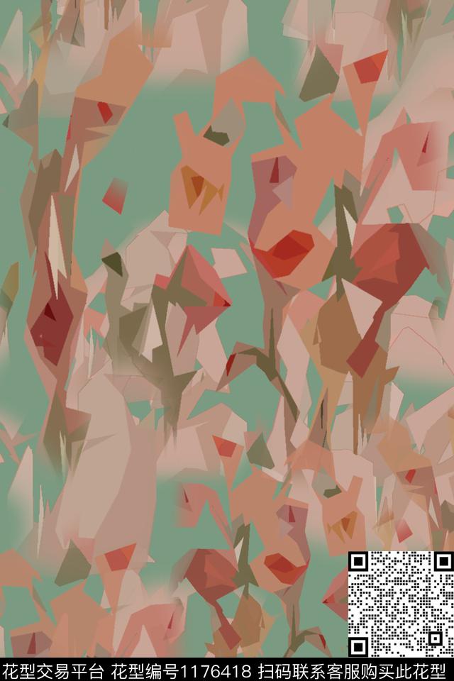 迷彩图案艺术迷彩乡村生活数码印花华亿平台下载（图片编号: 1176418） - 瓦栏（Walan）