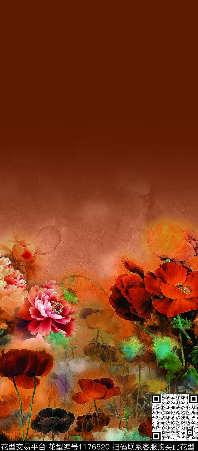 大花定位花数码定位花数码印花华亿平台下载（图片编号: 1176520） - 瓦栏（Walan）