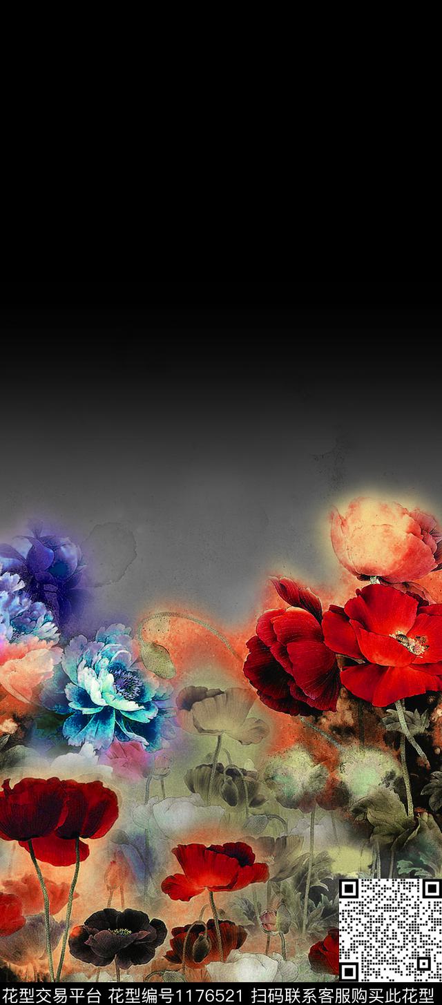 大花定位花数码定位花数码印花华亿平台下载（图片编号: 1176521） - 瓦栏（Walan）