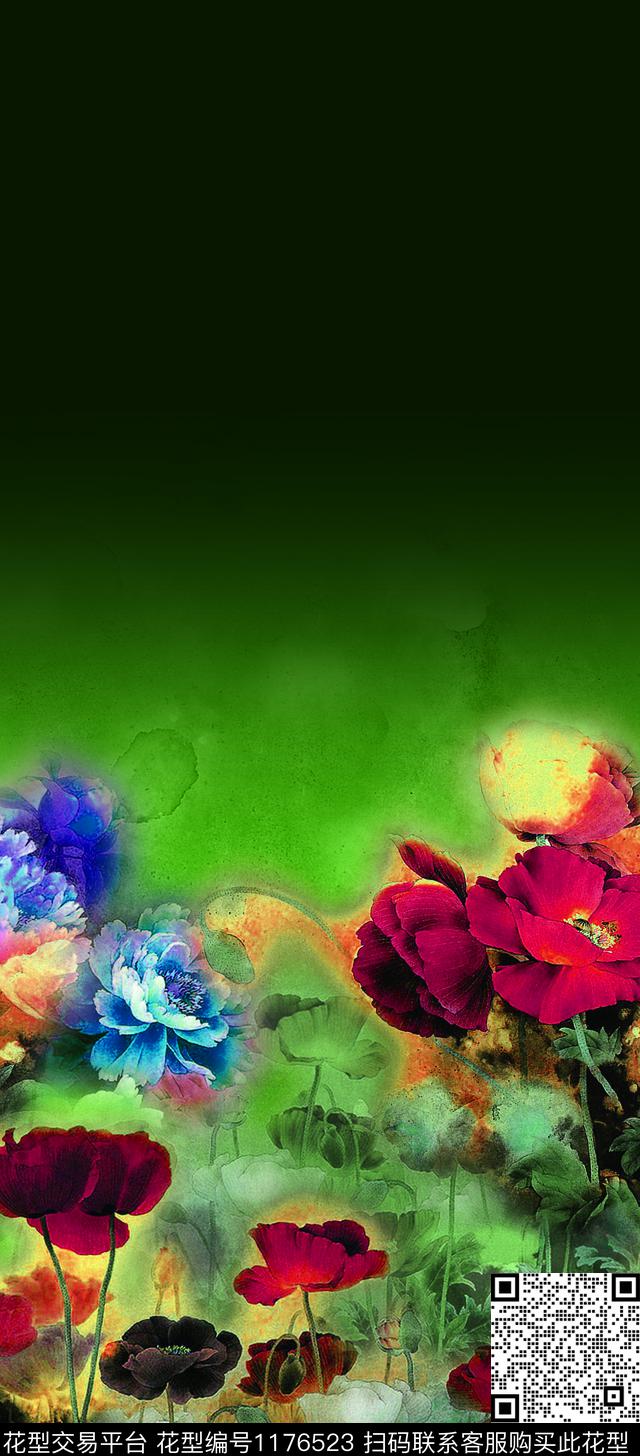 大花定位花数码定位花数码印花华亿平台下载（图片编号: 1176523） - 瓦栏（Walan）