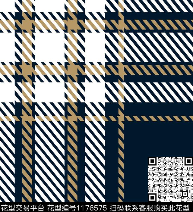 几何格子大牌风传统印花华亿平台下载（图片编号: 1176575） - 瓦栏（Walan）
