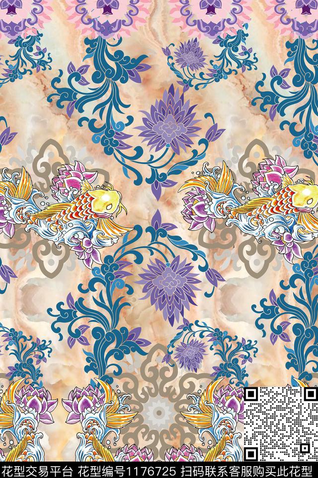 数码华亿平台休闲大牌风数码印花华亿平台下载（图片编号: 1176725） - 瓦栏（Walan）