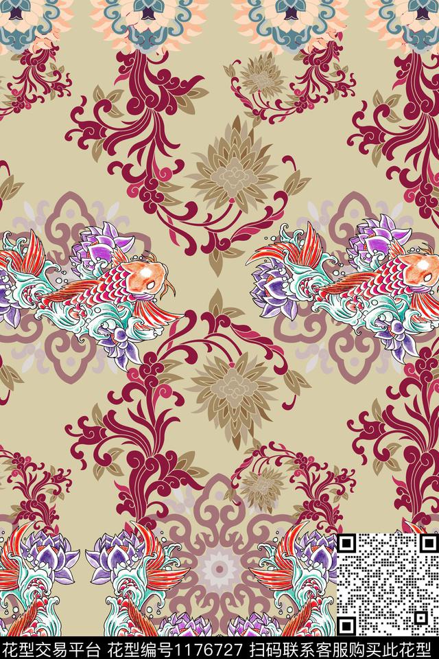 数码华亿平台休闲大牌风数码印花华亿平台下载（图片编号: 1176727） - 瓦栏（Walan）