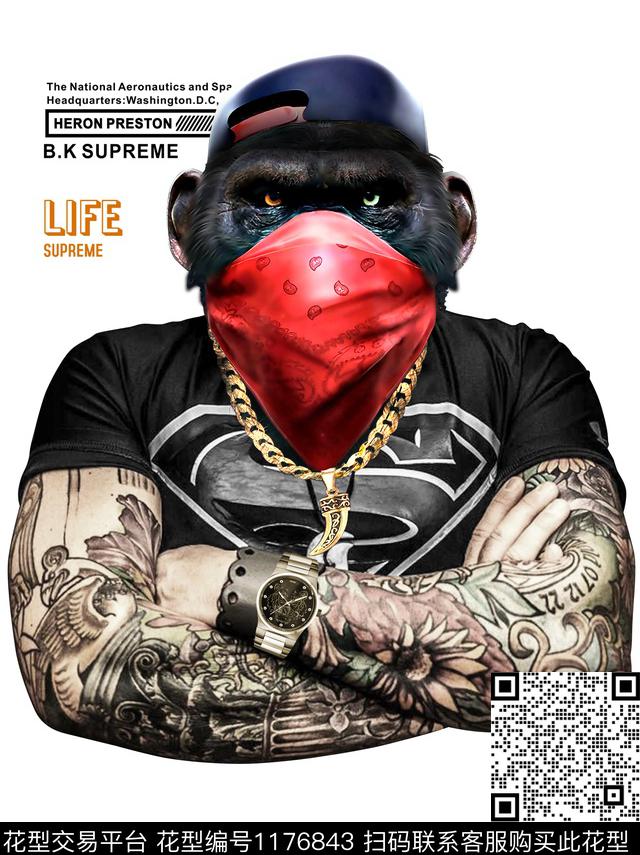 男装潮牌人物数码印花华亿平台下载（图片编号: 1176843） - 瓦栏（Walan）