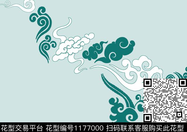 时尚春夏华亿平台定位花数码印花华亿平台下载（图片编号: 1177000） - 瓦栏（Walan）