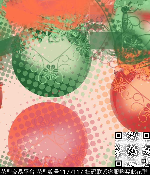 几何抽象文艺数码印花华亿平台下载（图片编号: 1177117） - 瓦栏（Walan）