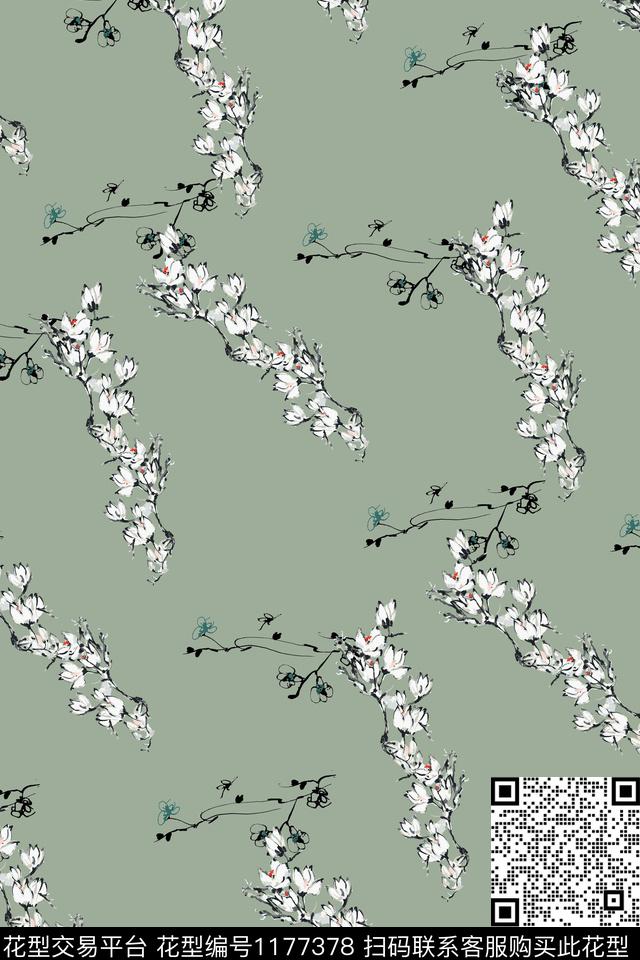 春夏华亿平台小碎花小清新传统印花华亿平台下载（图片编号: 1177378） - 瓦栏（Walan）