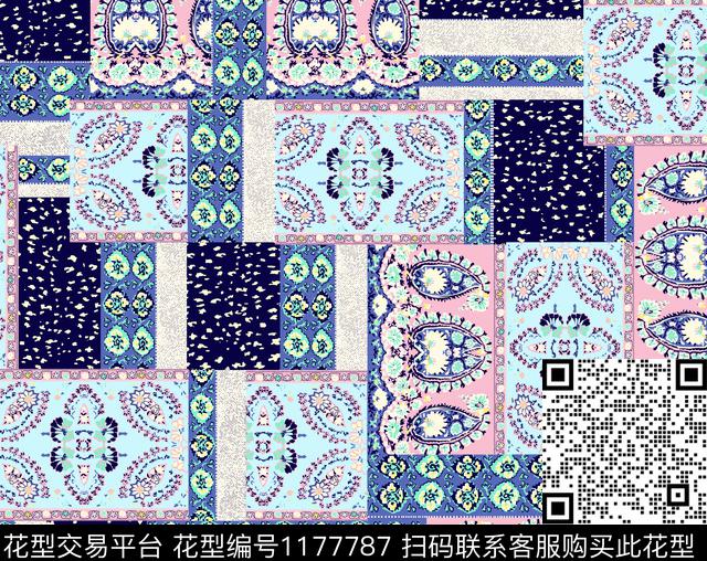 数码华亿平台女装几何数码印花华亿平台下载（图片编号: 1177787） - 瓦栏（Walan）