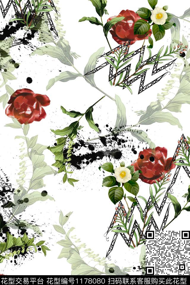 春夏华亿平台数码华亿平台几何数码印花华亿平台下载（图片编号: 1178080） - 瓦栏（Walan）