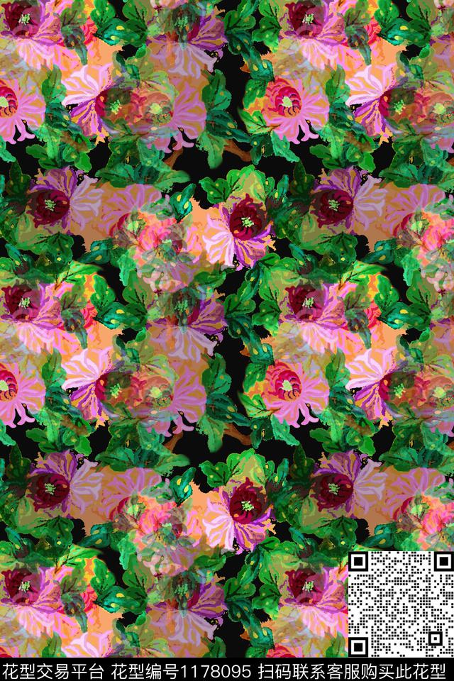 植物乡村生活碎碎花数码印花华亿平台下载（图片编号: 1178095） - 瓦栏（Walan）