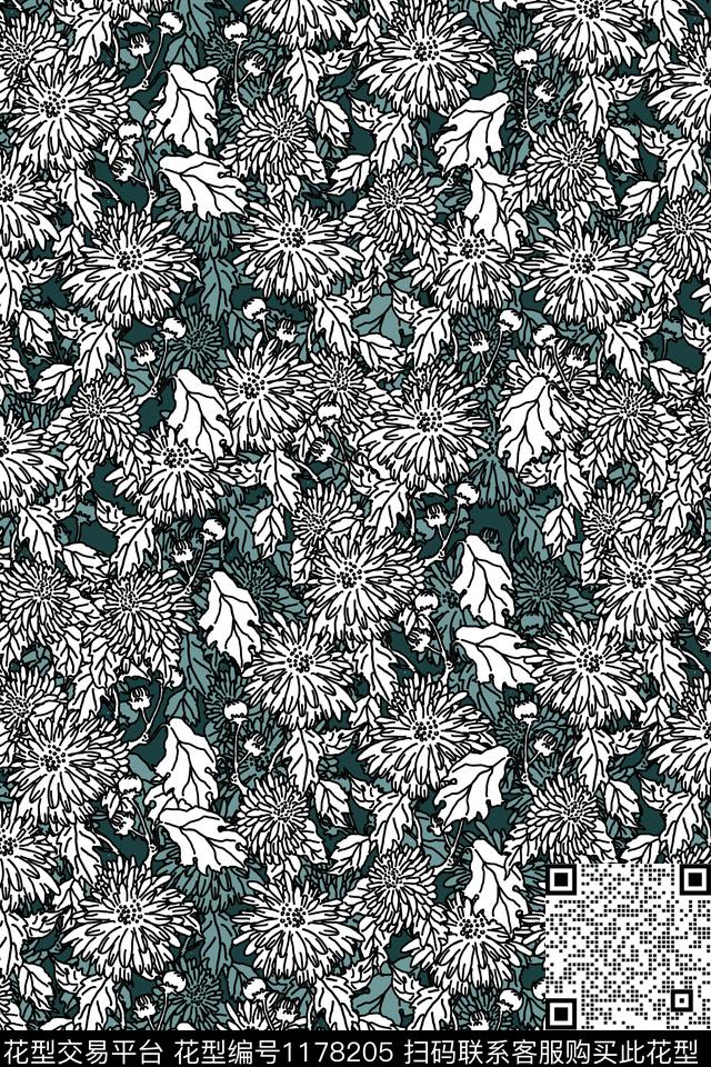 休闲花卉小碎花传统印花华亿平台下载（图片编号: 1178205） - 瓦栏（Walan）