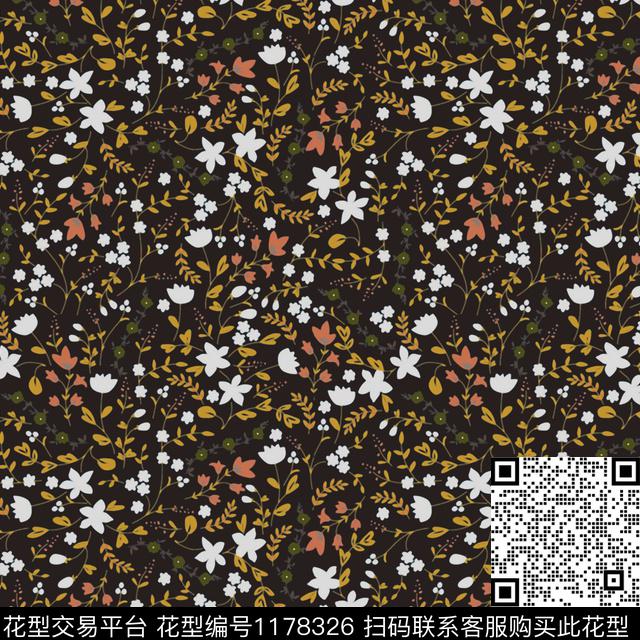 女装花卉大牌风数码印花华亿平台下载（图片编号: 1178326） - 瓦栏（Walan）