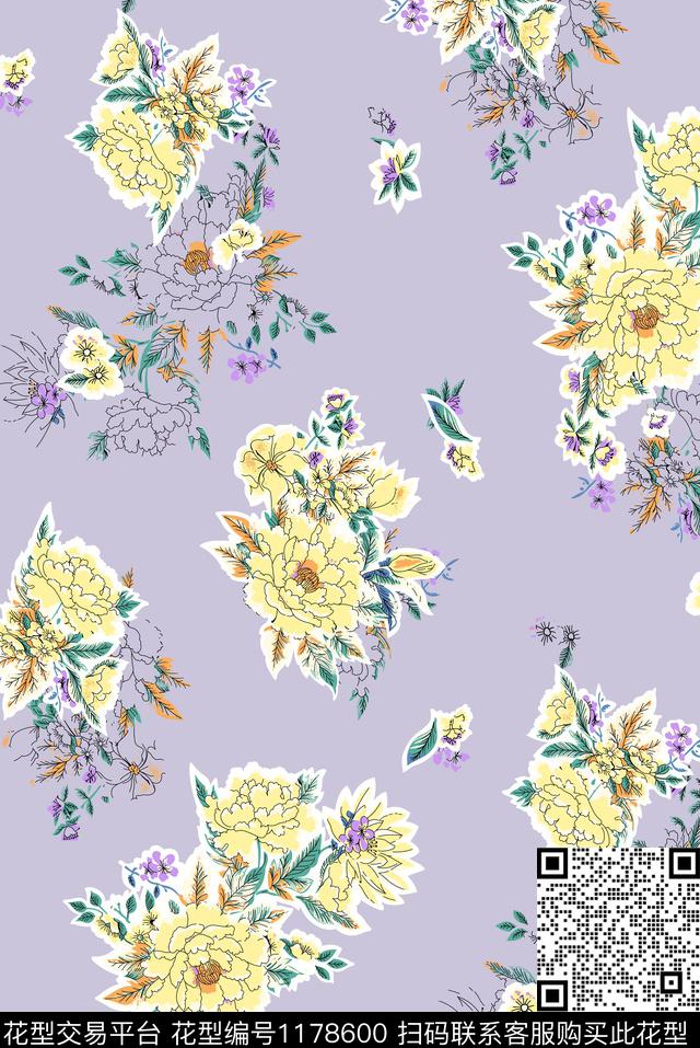 数码华亿平台女装简欧数码印花华亿平台下载（图片编号: 1178600） - 瓦栏（Walan）