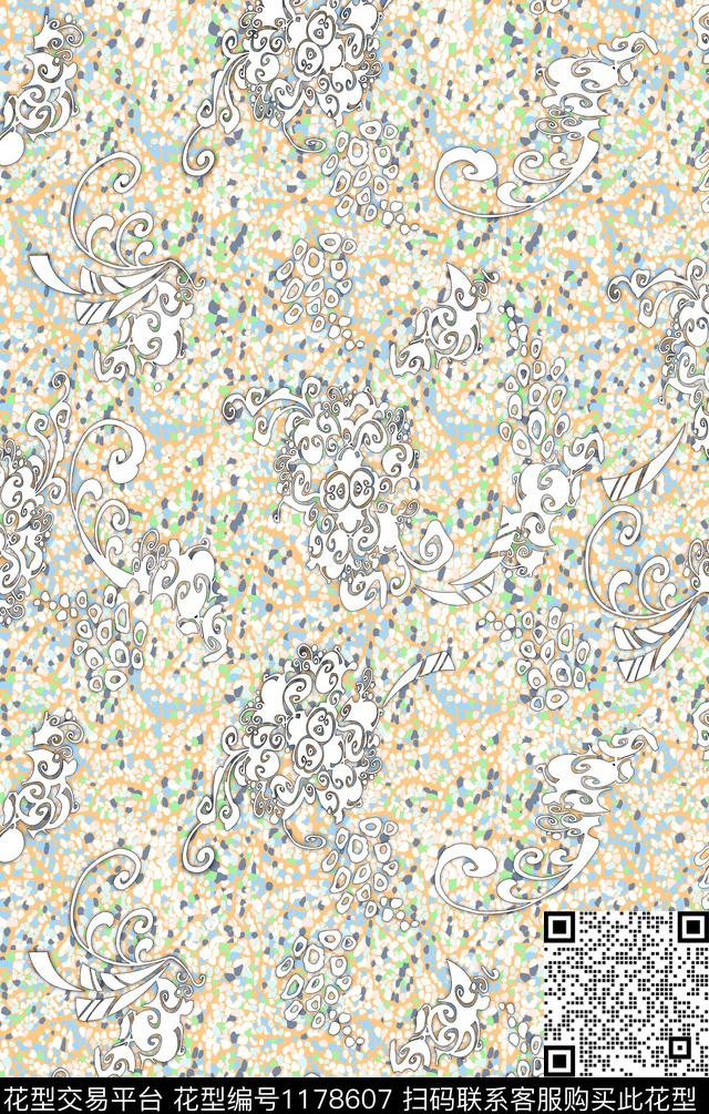 数码华亿平台女装几何数码印花华亿平台下载（图片编号: 1178607） - 瓦栏（Walan）