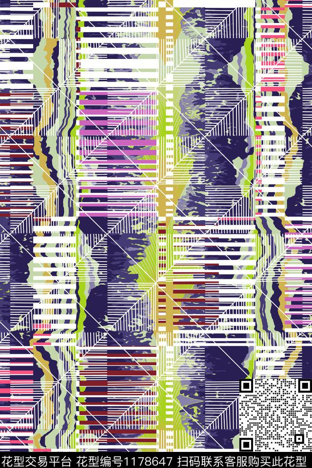 数码华亿平台几何大牌风数码印花华亿平台下载（图片编号: 1178647） - 瓦栏（Walan）