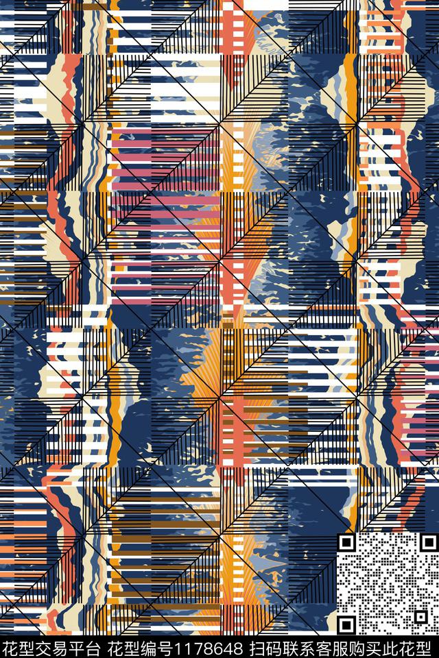 数码华亿平台几何大牌风数码印花华亿平台下载（图片编号: 1178648） - 瓦栏（Walan）