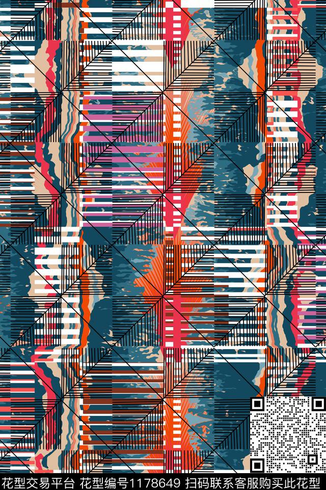 数码华亿平台几何大牌风数码印花华亿平台下载（图片编号: 1178649） - 瓦栏（Walan）