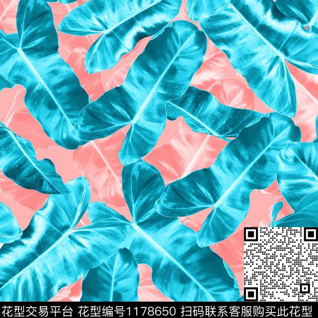 数码华亿平台大牌风植物数码印花华亿平台下载（图片编号: 1178650） - 瓦栏（Walan）