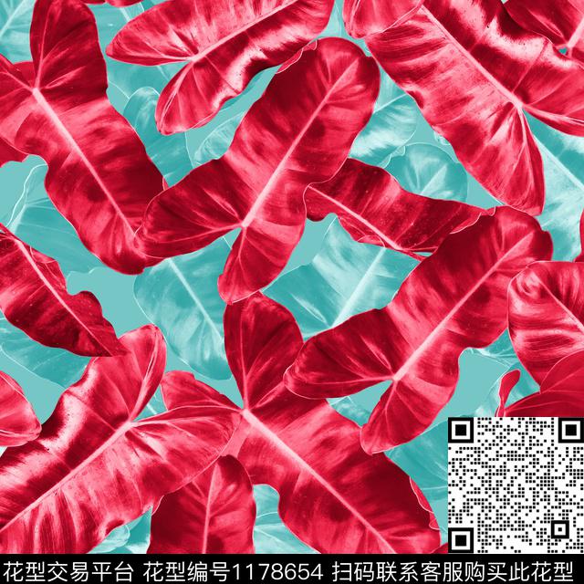 数码华亿平台大牌风植物数码印花华亿平台下载（图片编号: 1178654） - 瓦栏（Walan）