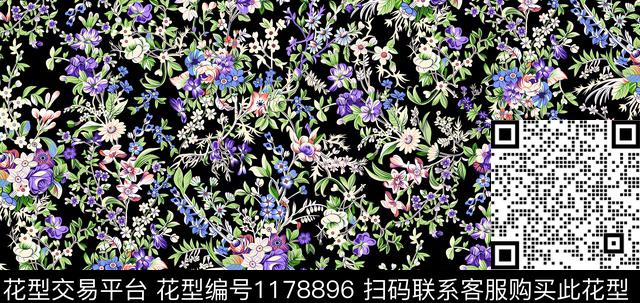 数码华亿平台女装花卉数码印花华亿平台下载（图片编号: 1178896） - 瓦栏（Walan）