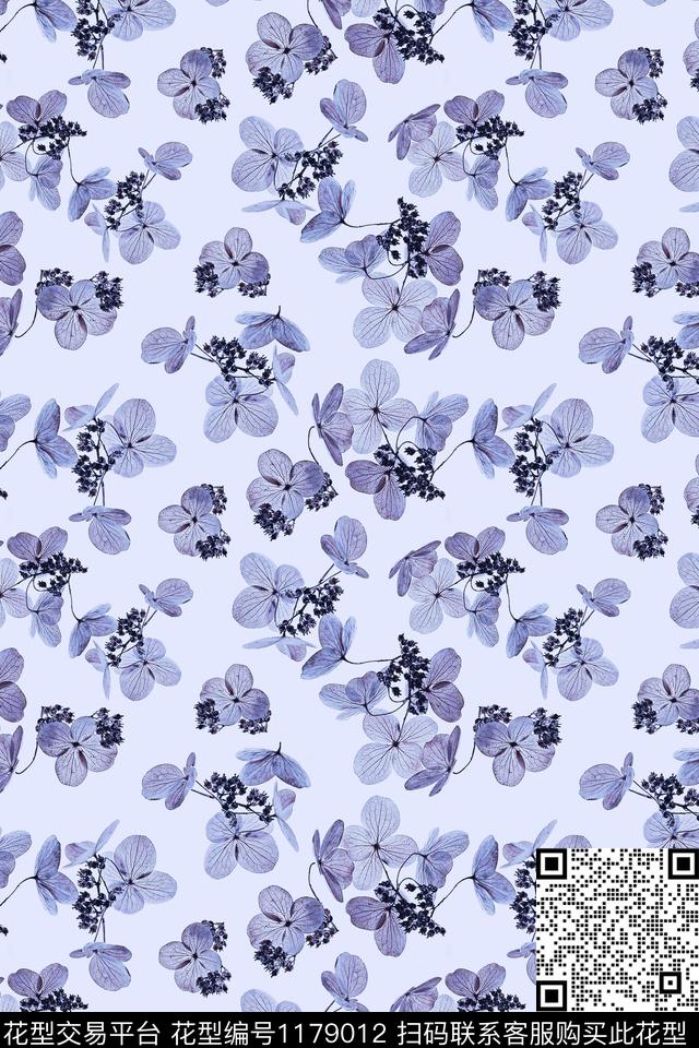 文艺花卉中国风数码印花华亿平台下载（图片编号: 1179012） - 瓦栏（Walan）