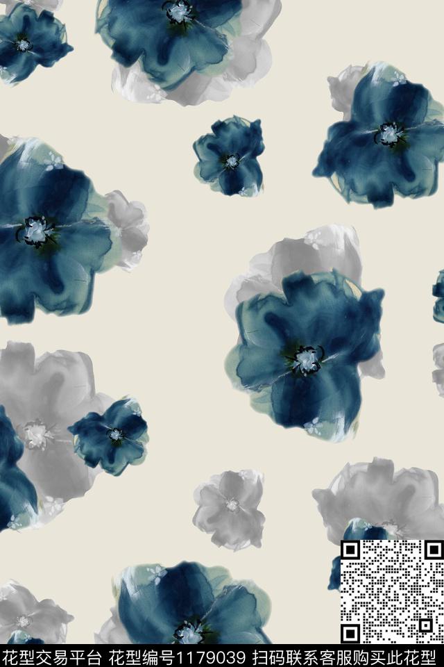 数码华亿平台花卉满版散花数码印花华亿平台下载（图片编号: 1179039） - 瓦栏（Walan）