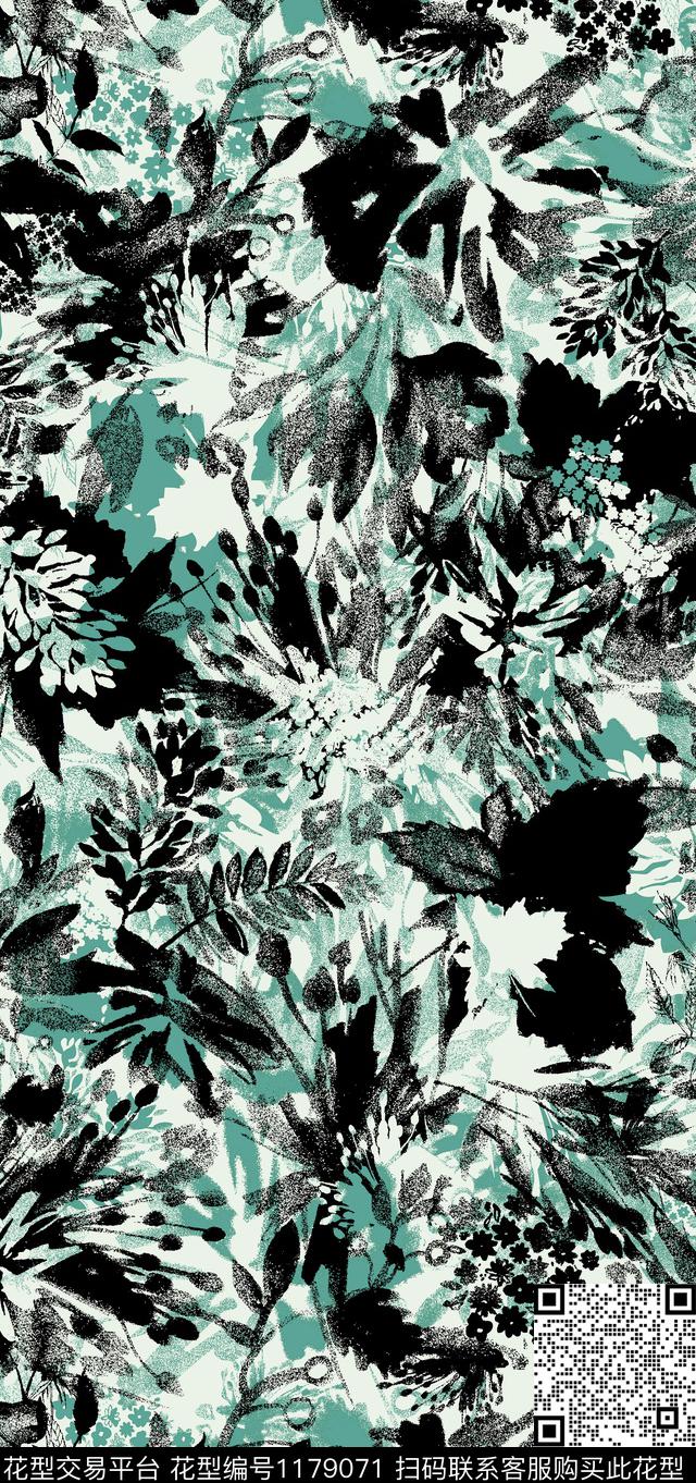 大牌风传统华亿平台几何花卉传统印花华亿平台下载（图片编号: 1179071） - 瓦栏（Walan）
