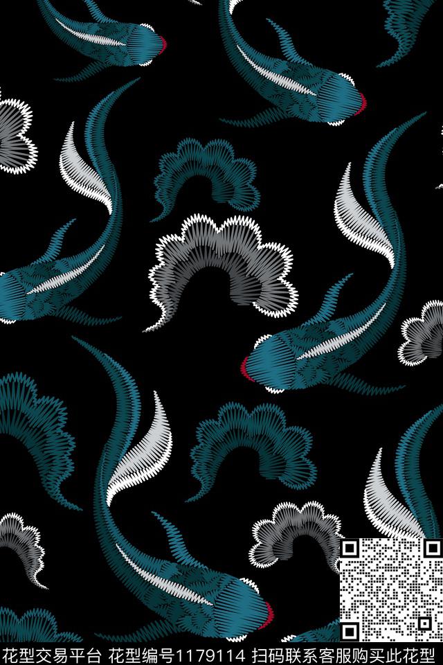 大牌风民族风绣花华亿平台数码印花华亿平台下载（图片编号: 1179114） - 瓦栏（Walan）