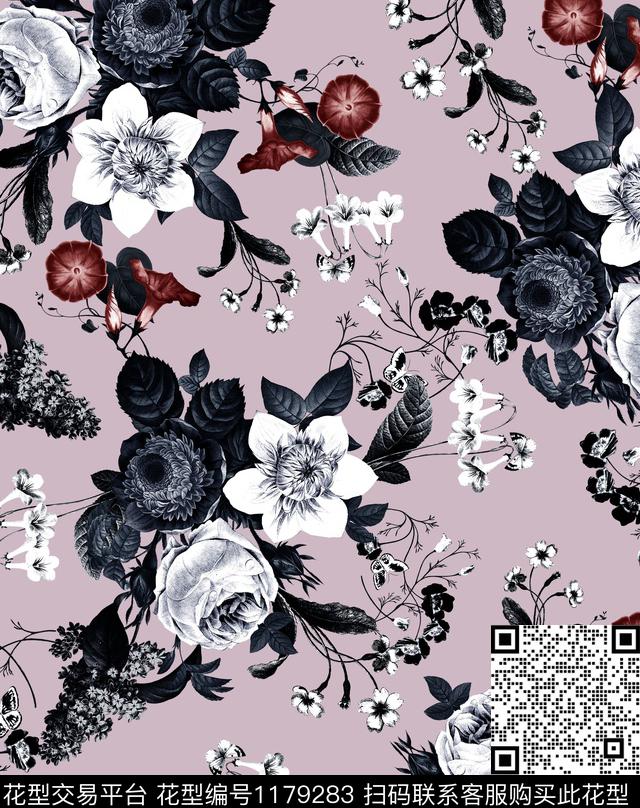 百合郁金香大牌风数码印花华亿平台下载（图片编号: 1179283） - 瓦栏（Walan）