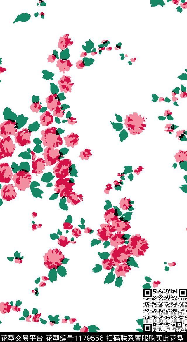 春夏华亿平台清爽底花卉大牌风传统印花华亿平台下载（图片编号: 1179556） - 瓦栏（Walan）