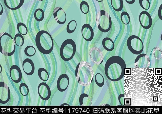 线条画数码华亿平台几何数码印花华亿平台下载（图片编号: 1179740） - 瓦栏（Walan）